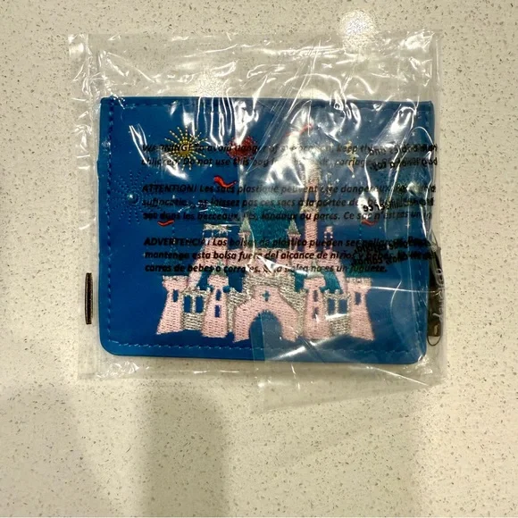 Disney Blue Wallet with Pink Castle Embroidery! Special Edition! - Picture 5 of 5